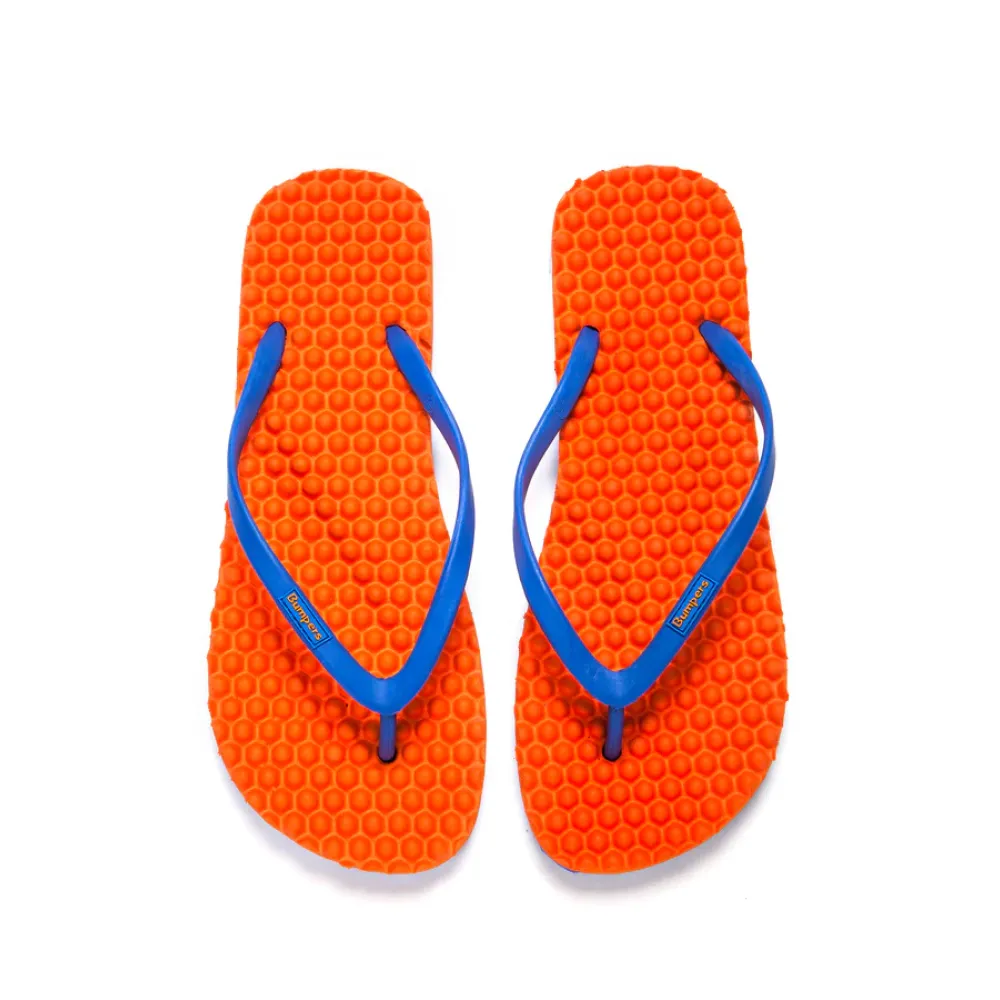 כפכפי מסאז' באמפרס / כחול כתום Slim