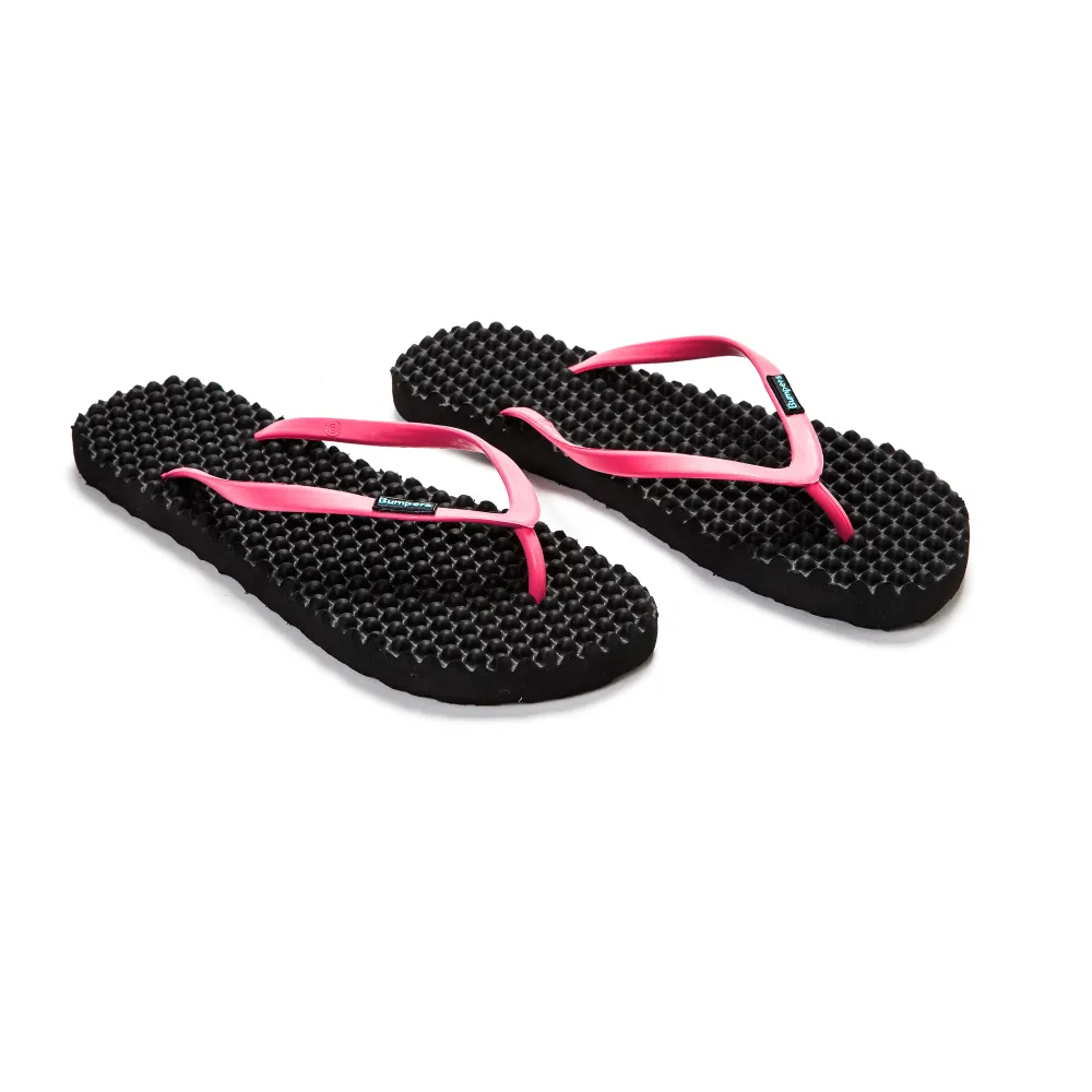 כפכפי מסאז' באמפרס / שחור ורוד Slim