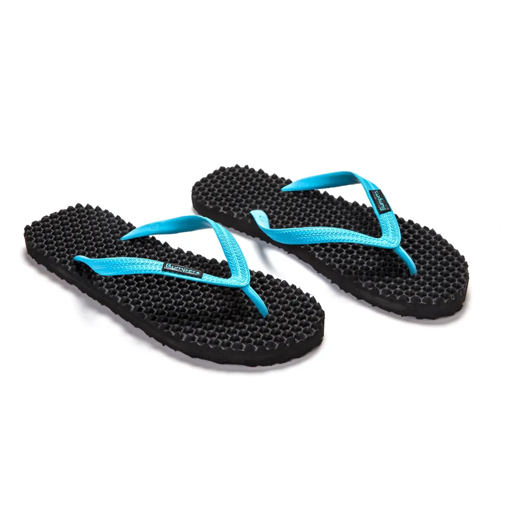 כפכפי מסאז' באמפרס / שחור תכלת