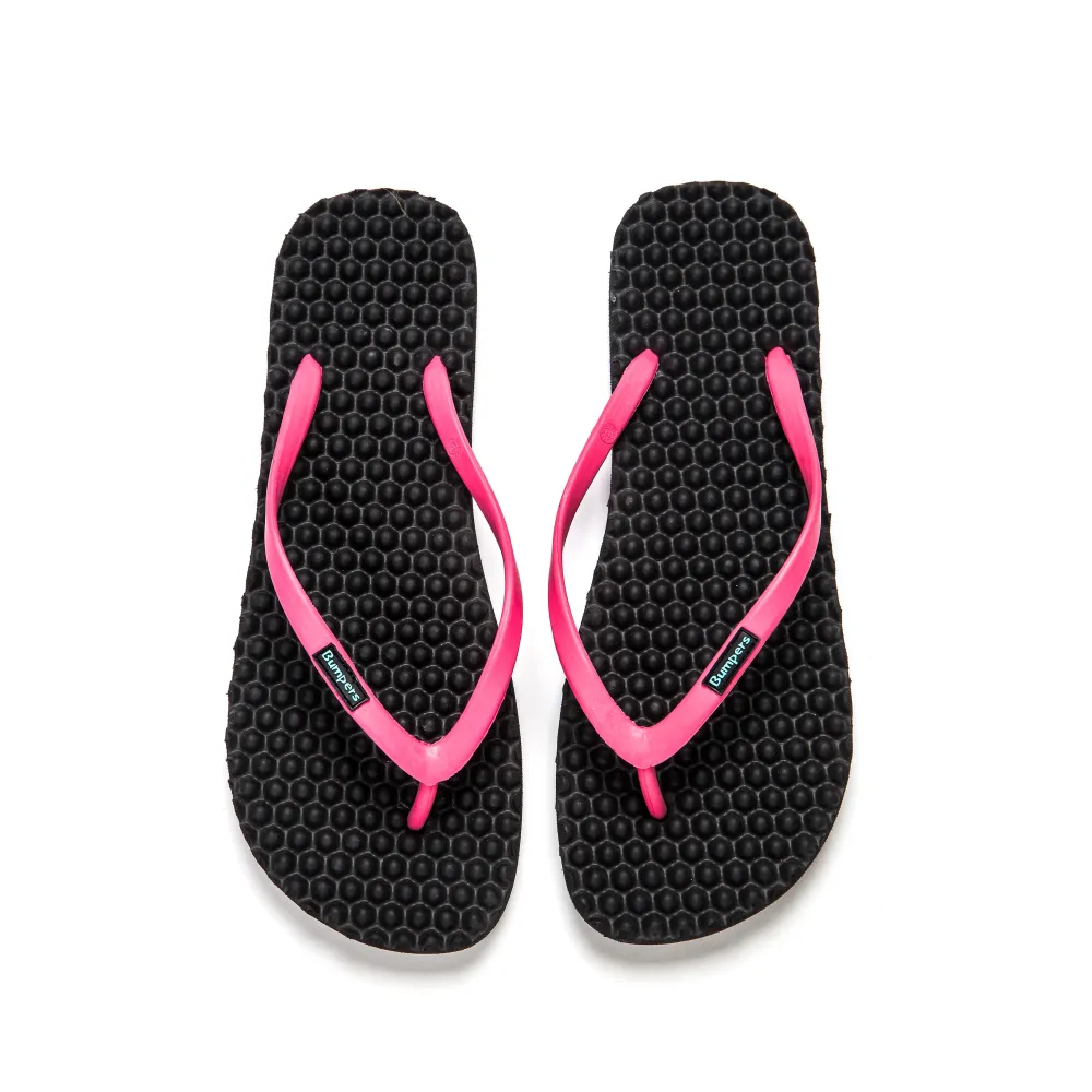 כפכפי מסאז' באמפרס / שחור ורוד Slim