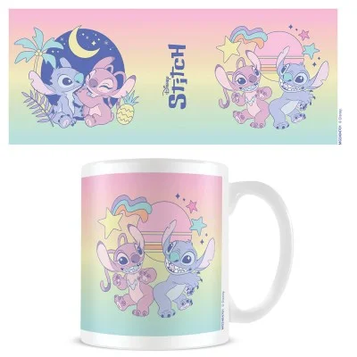 ספל לילו וסטיץ׳ על רקע צבעוני